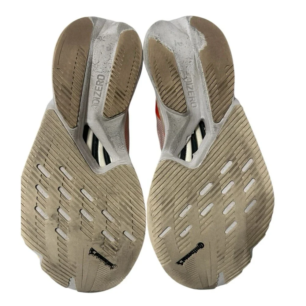 Adidas Adizero Boston 12 Lightstrike Pro Womens Ivory Silver Running Shoes Sz 8
